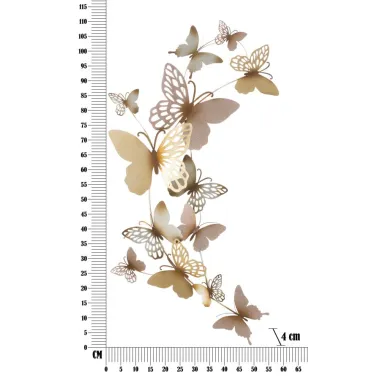 Panel ścienny BUTTERFLIES ZŁOTO/RÓŻOWY 59,5 4 111,5 cm